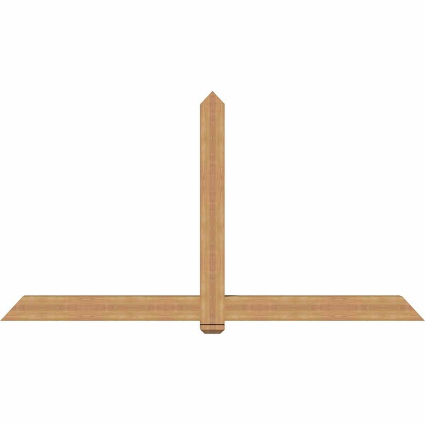Ekena Millwork Eugene Smooth Timber Gable Bracket, Western Red Cedar, 96"W x 52"H x 5 1/2"D x 5 1/2"F, 13/12 Pitch GBW096X52X0606EUG00SWR - main
